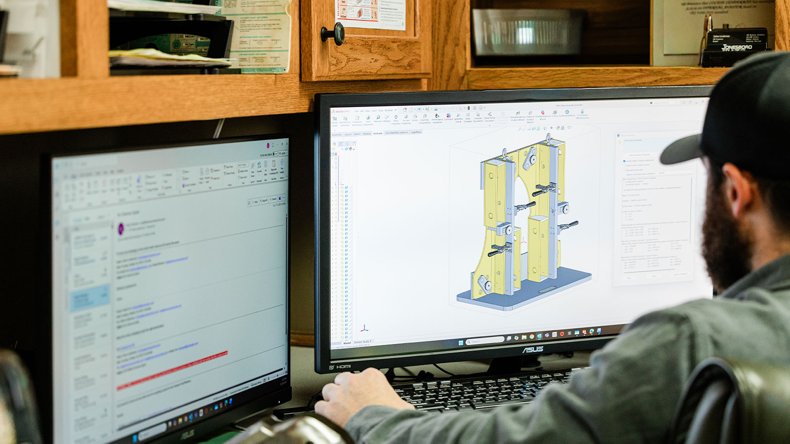 A JTD engineer working on a die design.