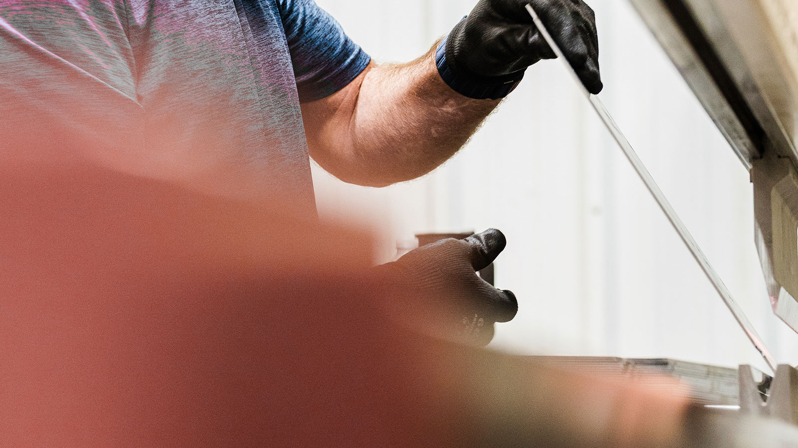 Pieces being formed using the Accurpress Accell 417510.