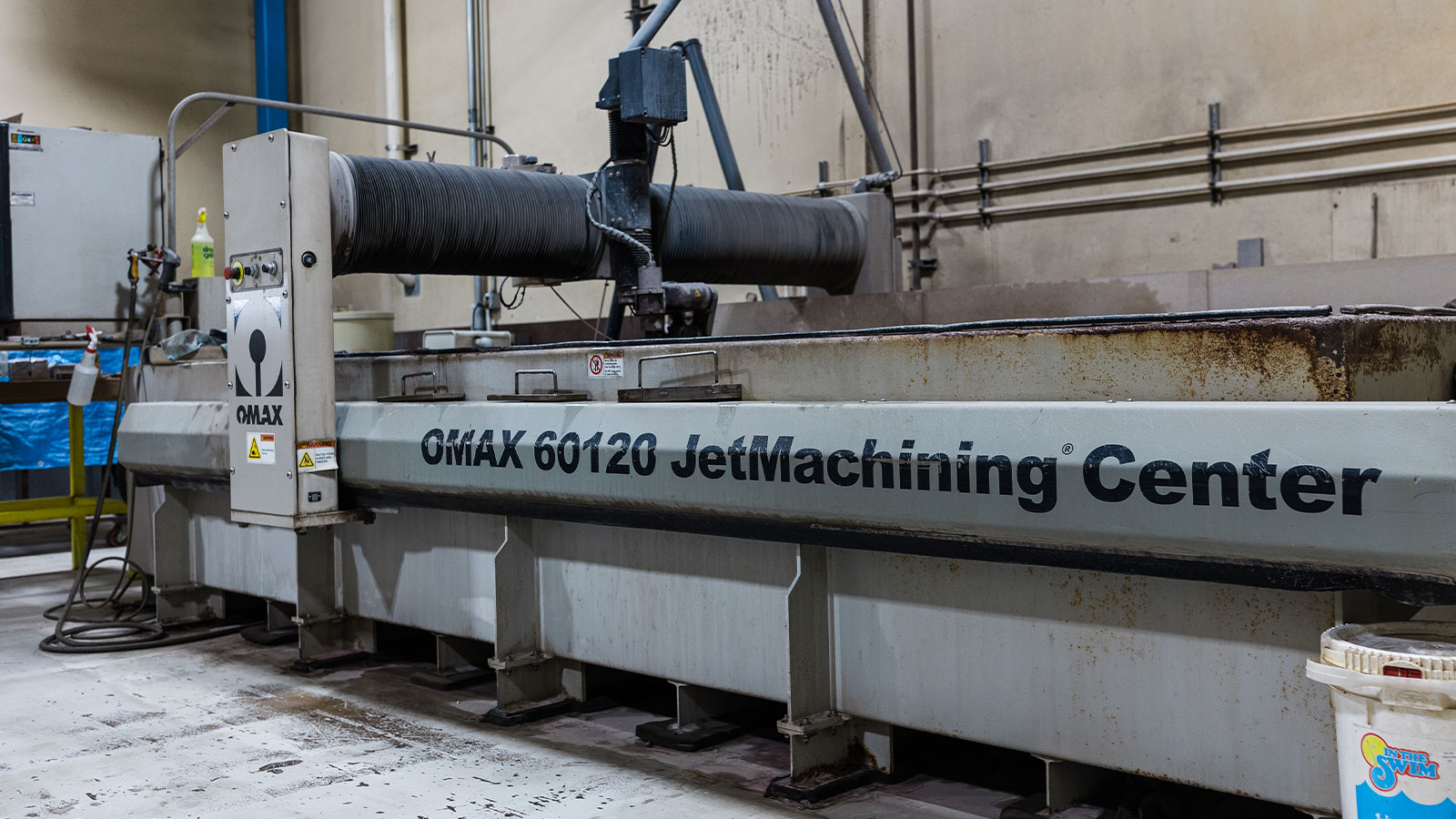 The Omax 60120 JetMachining Center.