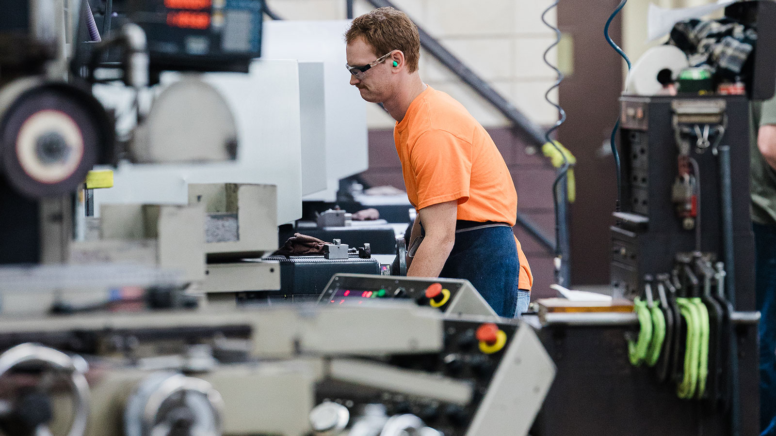 Jonesboro Tool & Die craftsman working on some custom parts.