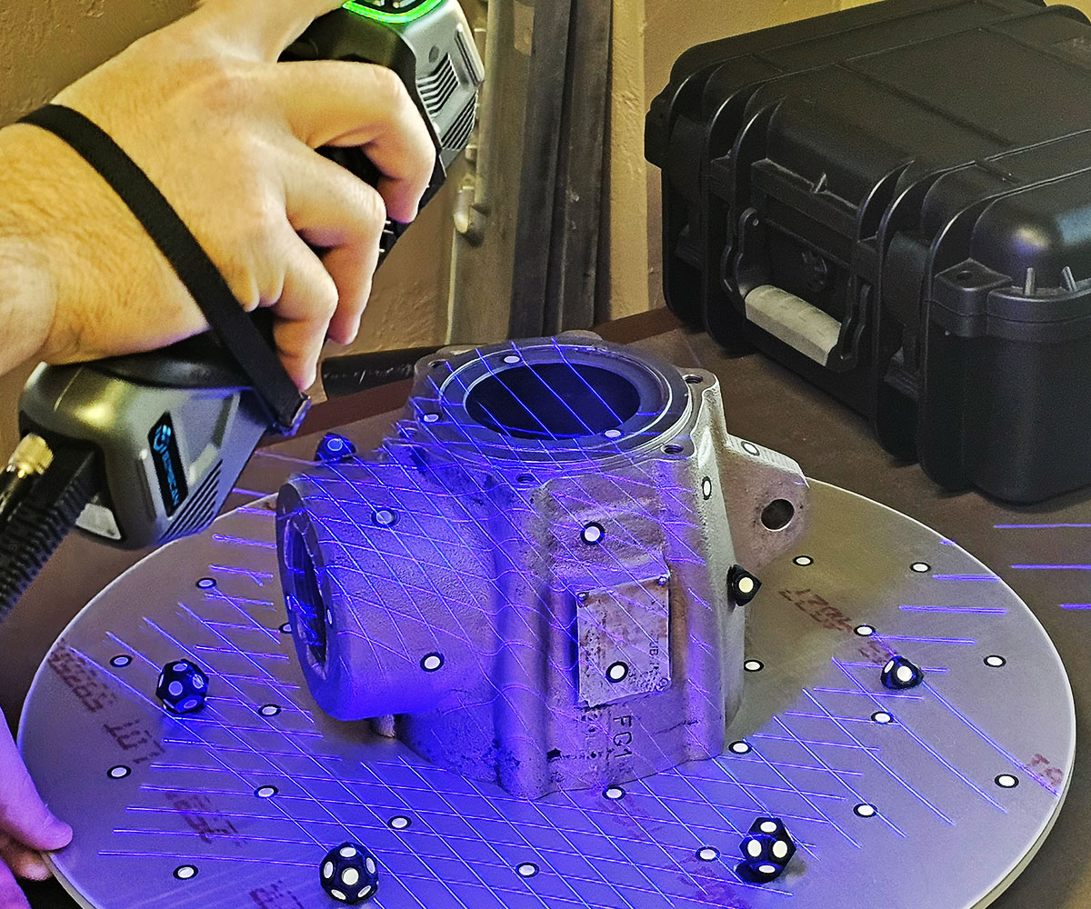 Our engineering team uses the SIMSCAN handheld 3D scanner at Jonesboro Tool & Die